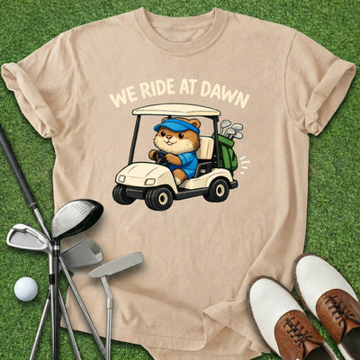 Ride At Dawn T-Shirt Gift For Golfer