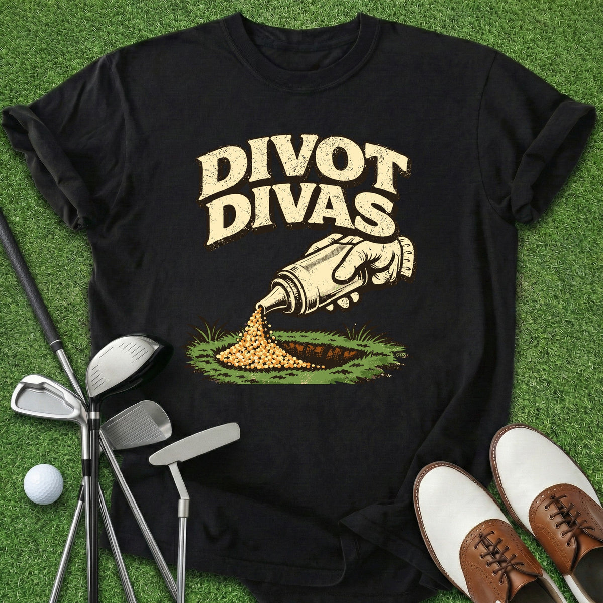 Divot Divas T-Shirt Gift For Golfer