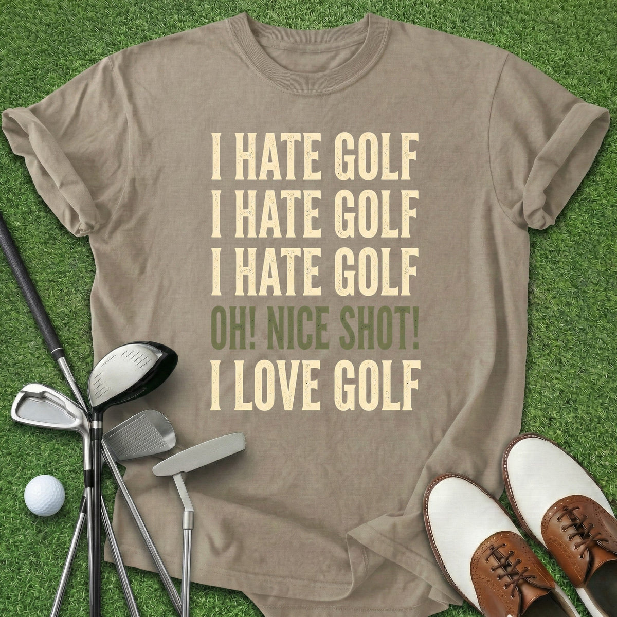 I Hate Golf T-Shirt Gift For Golfer
