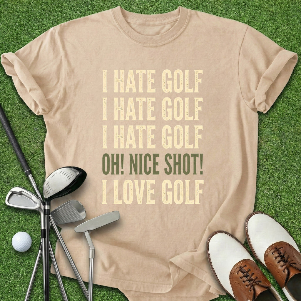 I Hate Golf T-Shirt Gift For Golfer