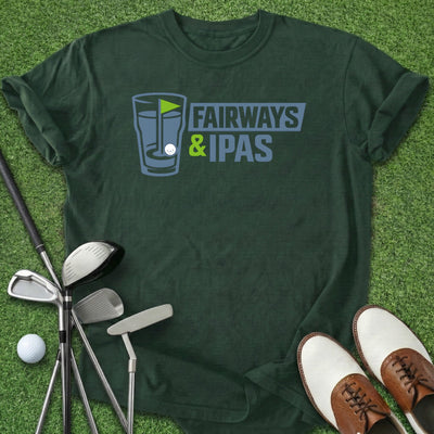 Fairways & IPAS T-Shirt Gift For Golfer