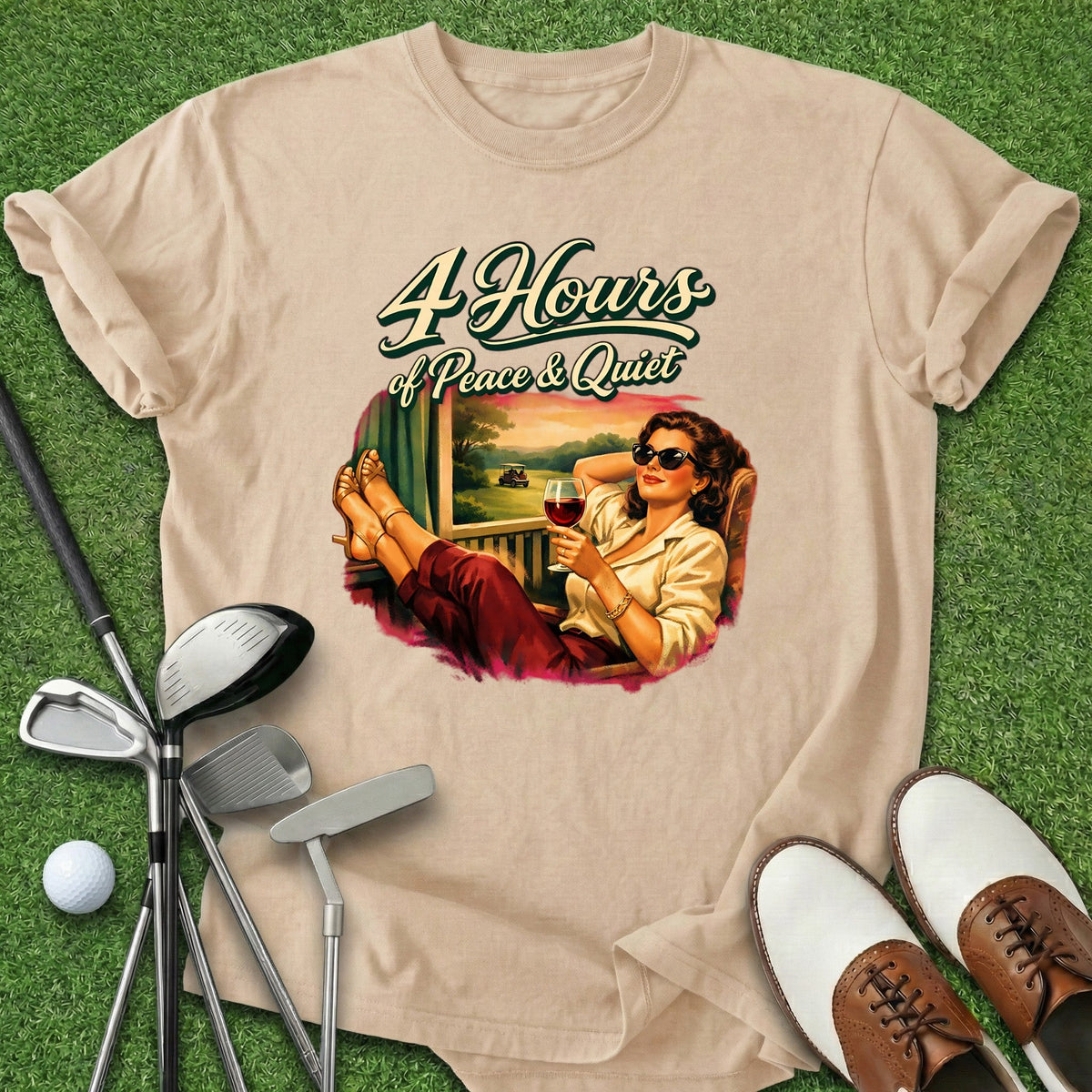 Peace & Quiet T-Shirt Gift For Golfer