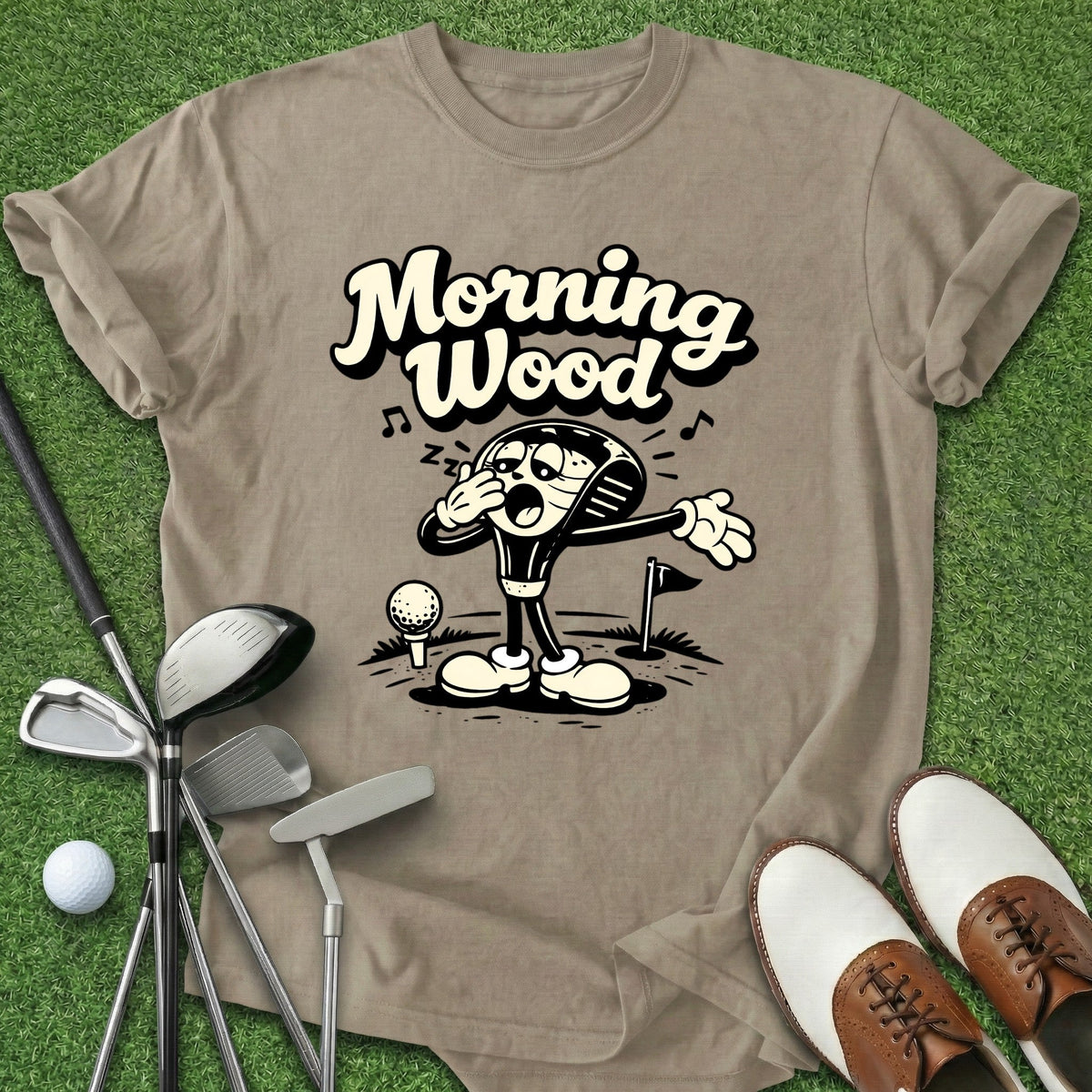 Morning Wood T-Shirt Gift For Golfer