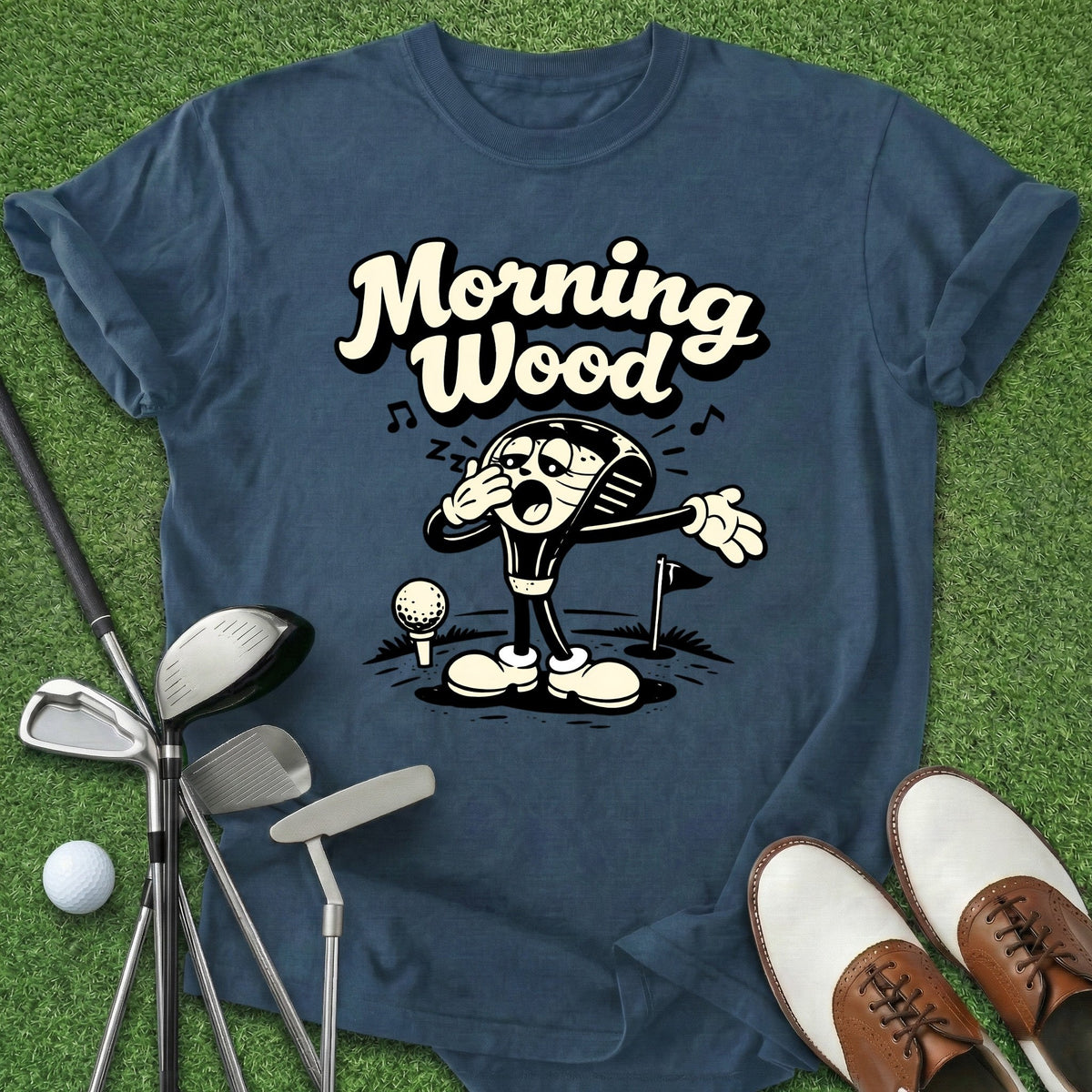 Morning Wood T-Shirt Gift For Golfer