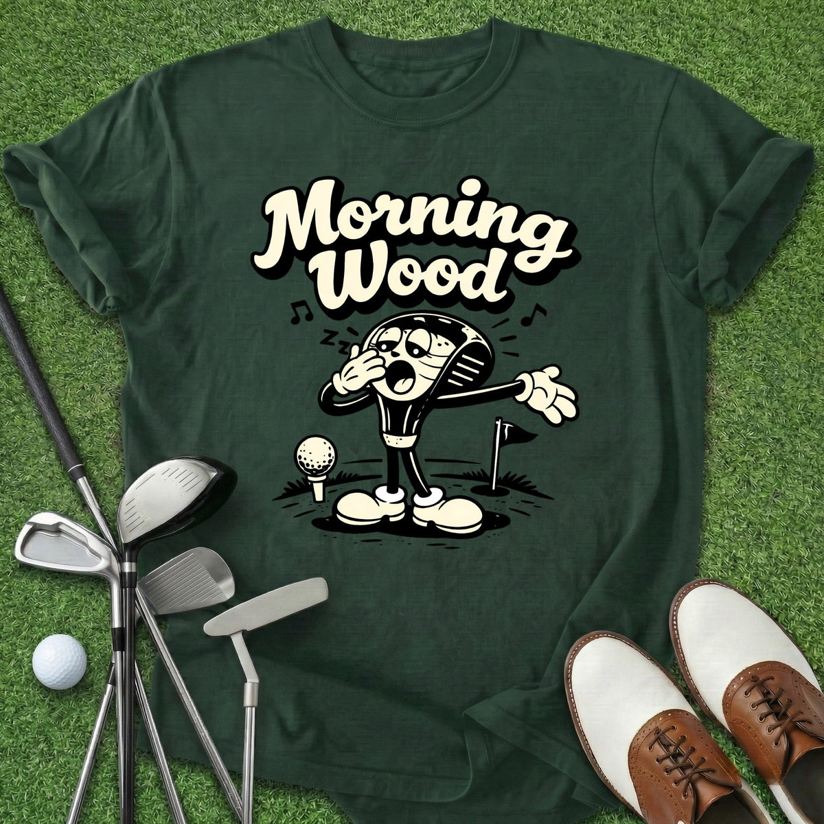 Morning Wood T-Shirt Gift For Golfer