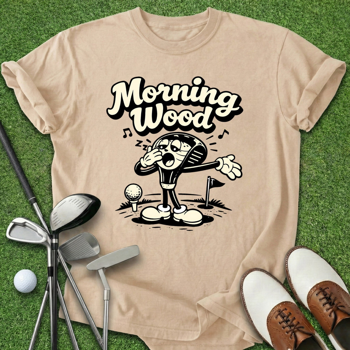 Morning Wood T-Shirt Gift For Golfer