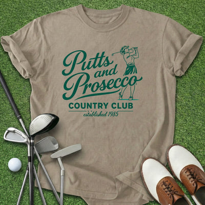 Putts & Prosecco T-Shirt Gift For Golfer