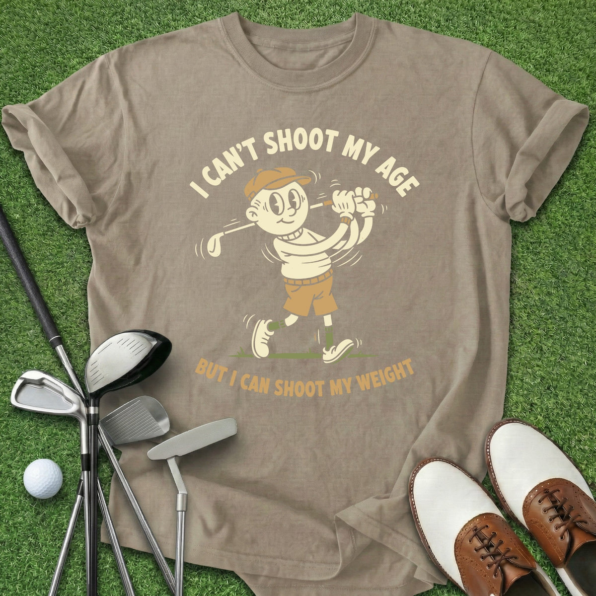 Shoot My Weight T-Shirt Gift For Golfer