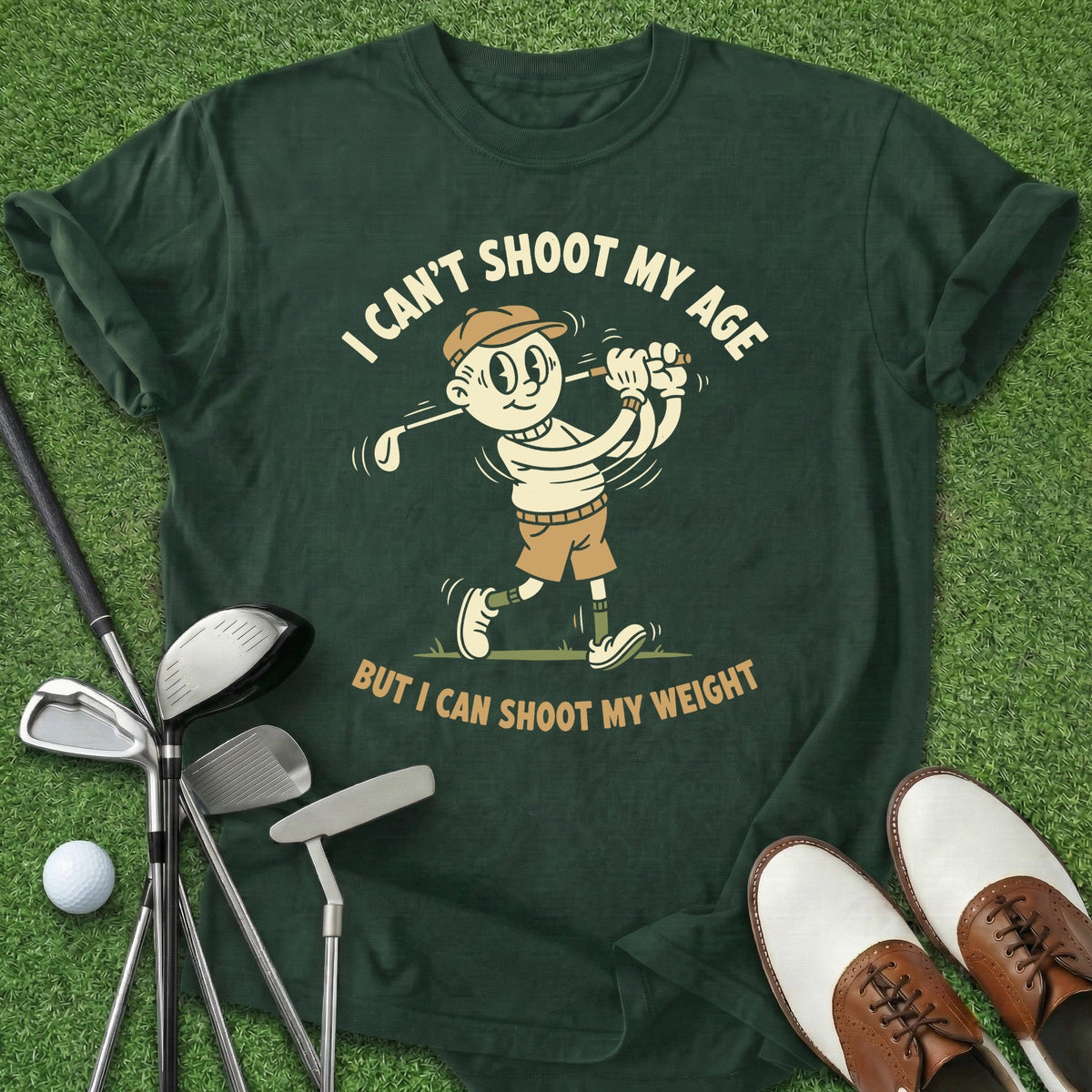 Shoot My Weight T-Shirt Gift For Golfer