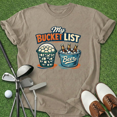 Bucket List T-Shirt Gift For Golfer