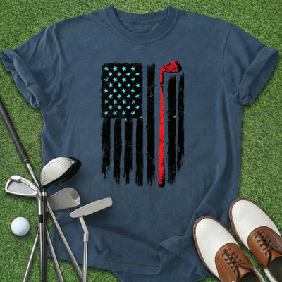 USA Golf Flag T-Shirt Gift For Golfer