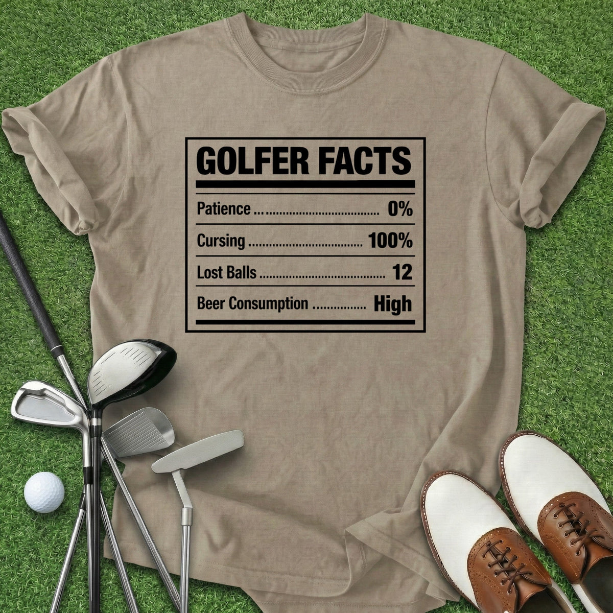 Golfer Facts T-Shirt Gift For Golfer