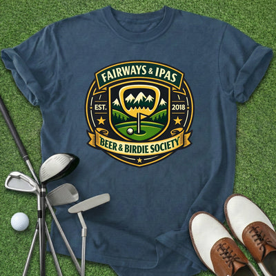 Beer & Birdie T-Shirt Gift For Golfer