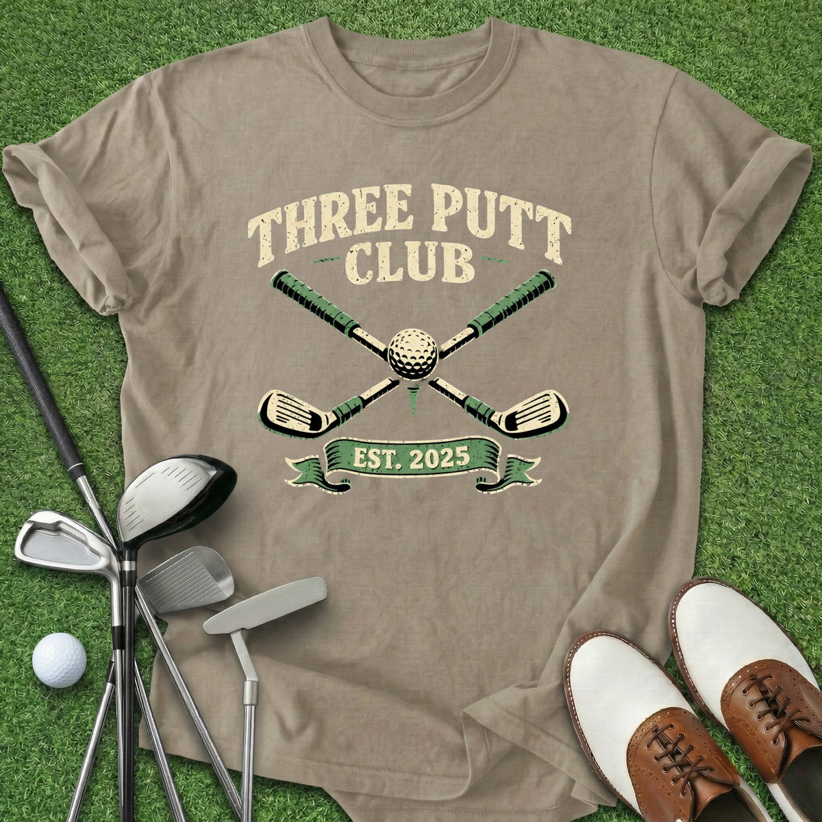 Three Putt Club T-Shirt Gift For Golfer