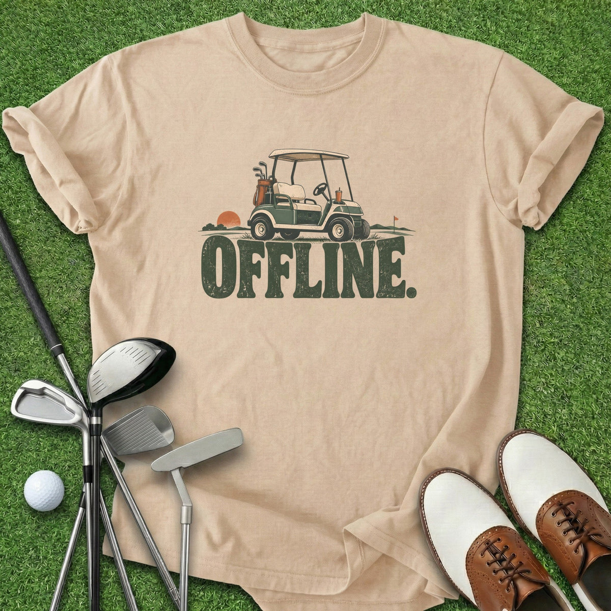 Offline T-Shirt Gift For Golfer