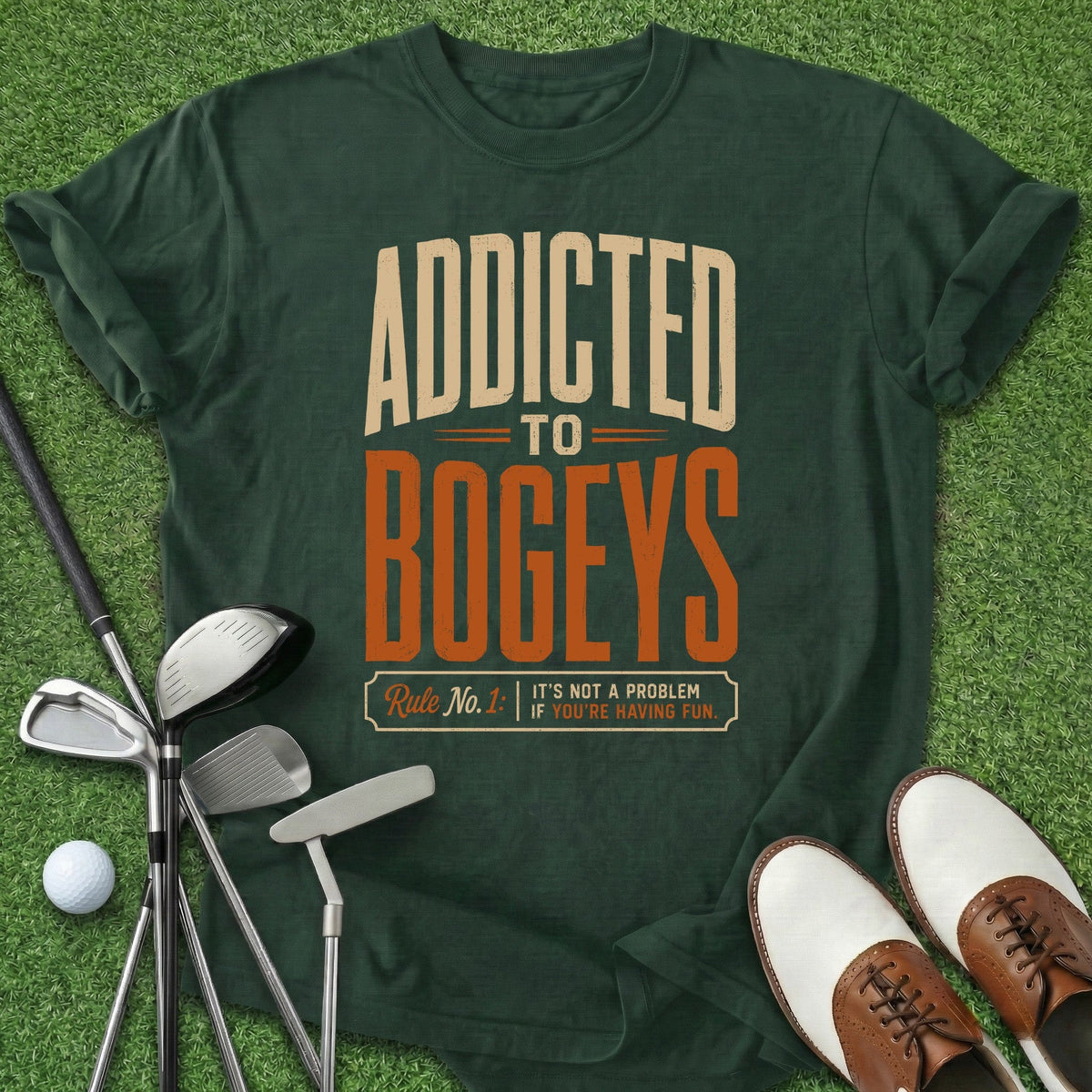 Addicted To Bogeys T-Shirt Gift For Golfer