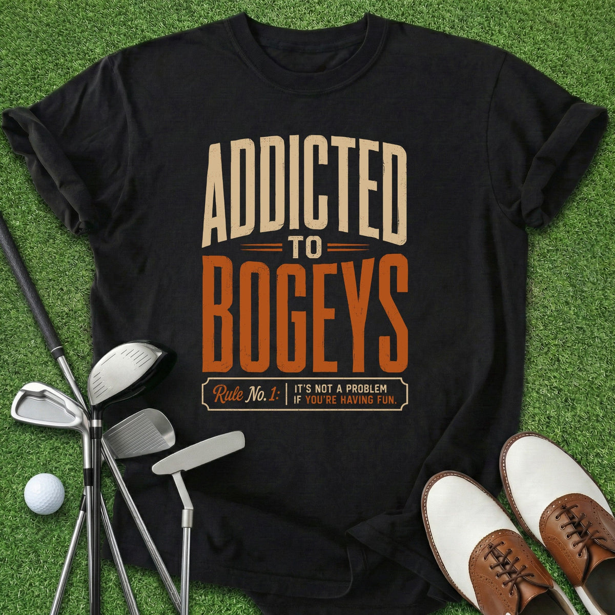 Addicted To Bogeys T-Shirt Gift For Golfer