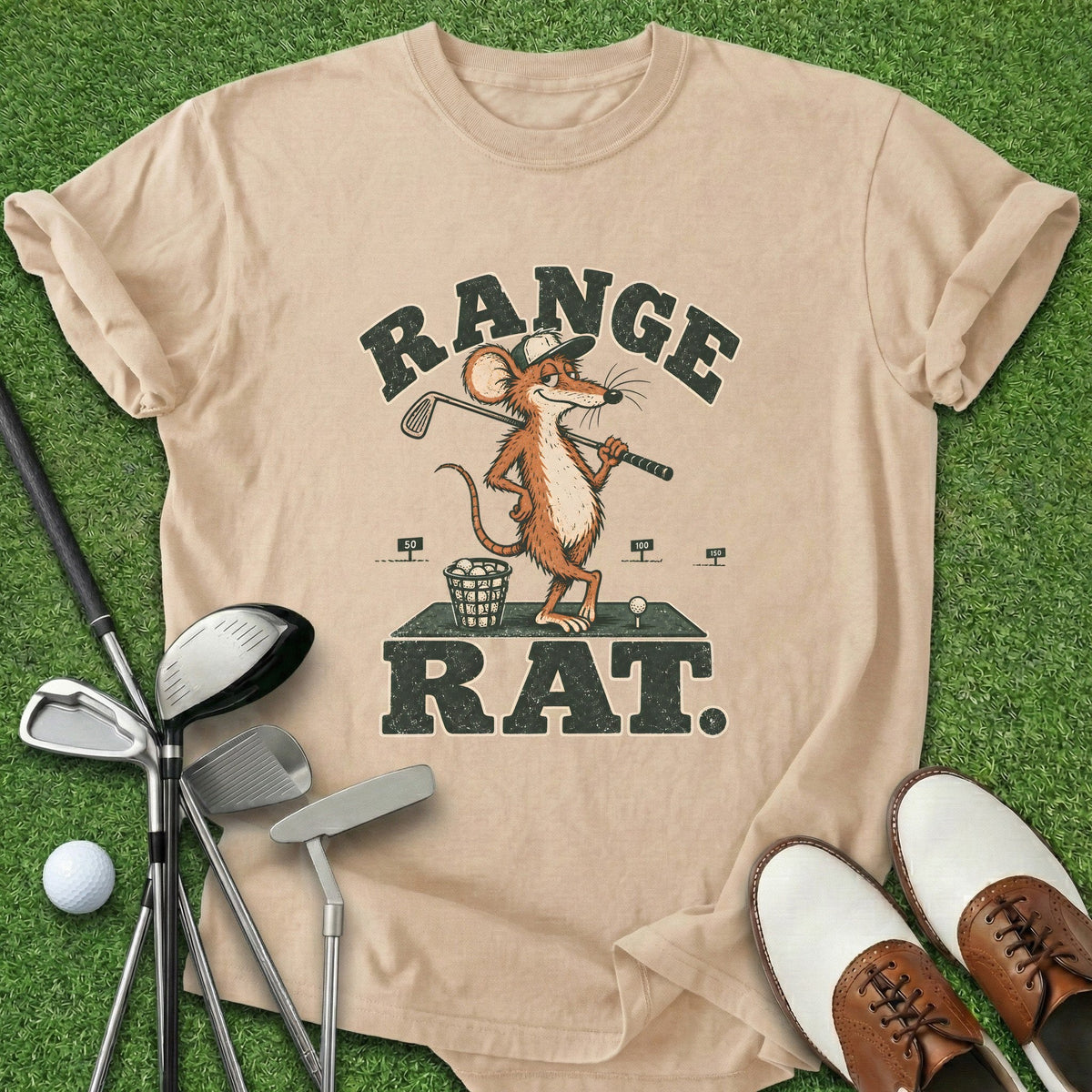 Range Rat T-Shirt Gift For Golfer