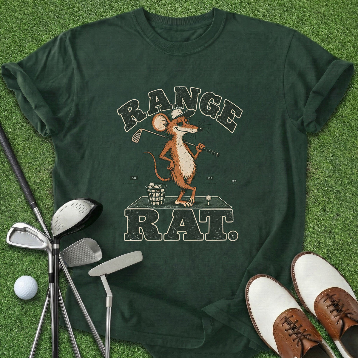 Range Rat T-Shirt Gift For Golfer