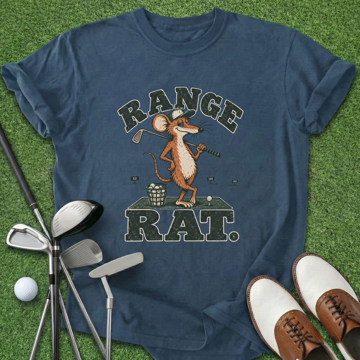 Range Rat T-Shirt Gift For Golfer