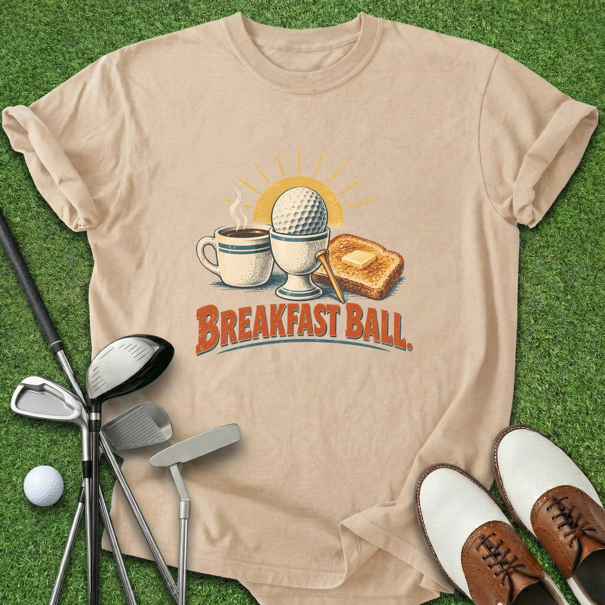 Breakfast Ball T-Shirt Gift For Golfer