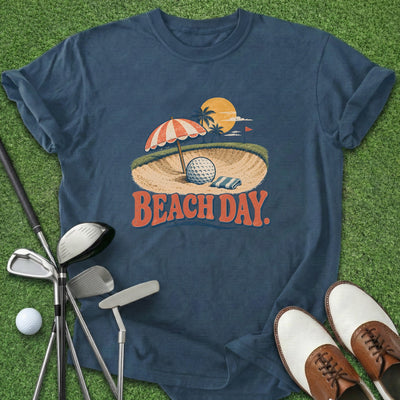 Beach Day T-Shirt Gift For Golfer