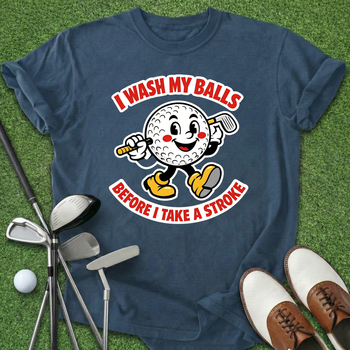 Wash My Balls T-Shirt Gift For Golfer