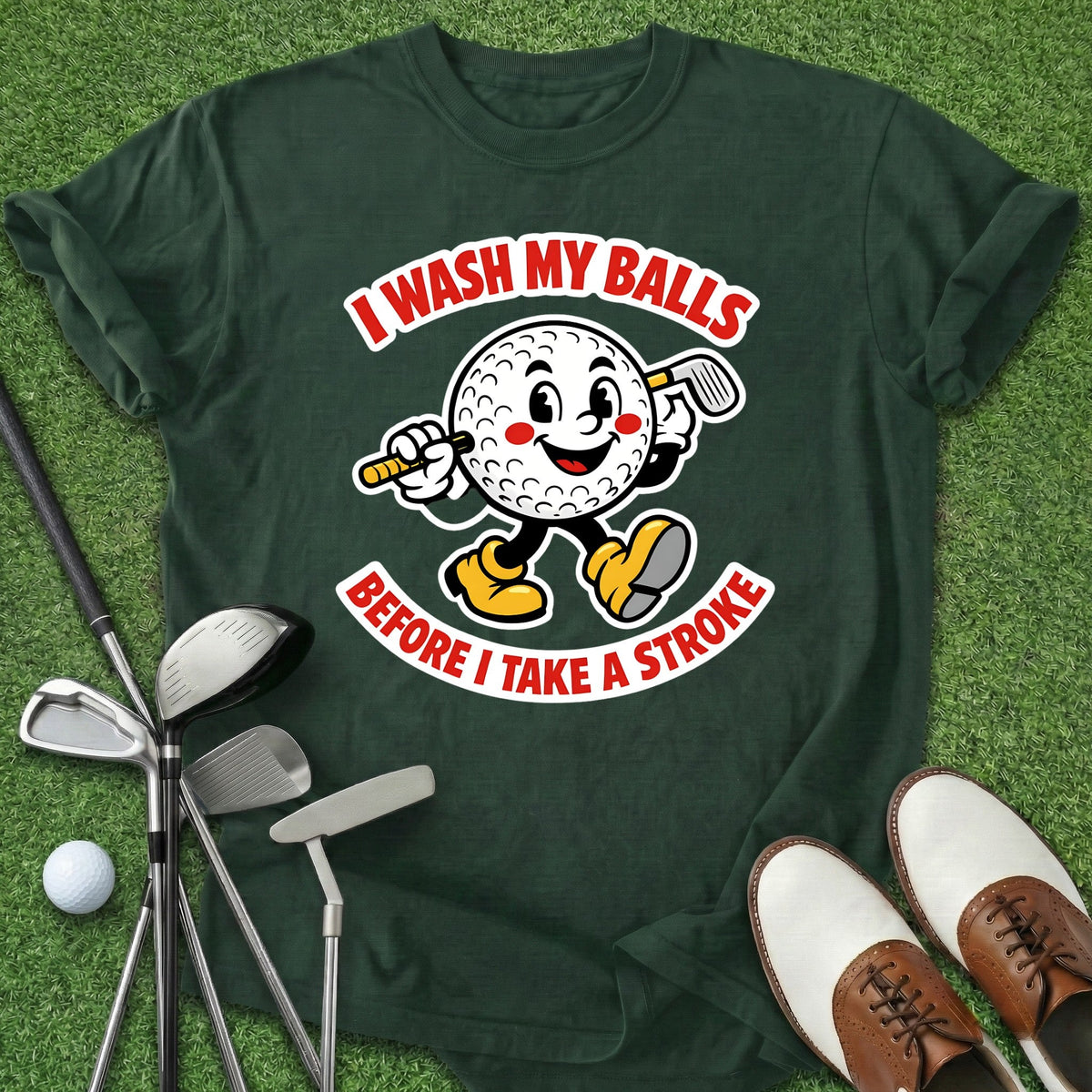 Wash My Balls T-Shirt Gift For Golfer