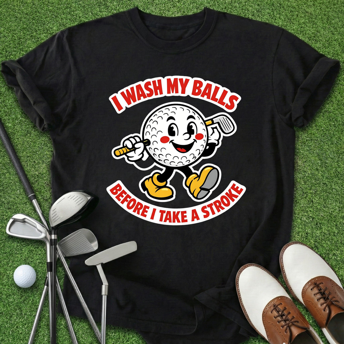 Wash My Balls T-Shirt Gift For Golfer