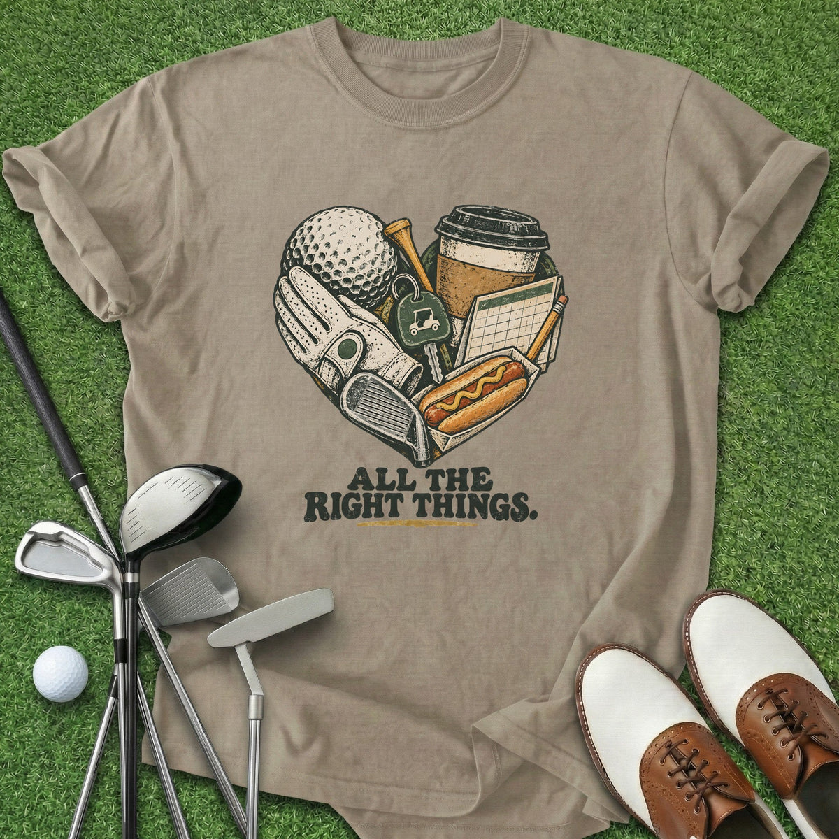Right Things T-Shirt Gift For Golfer