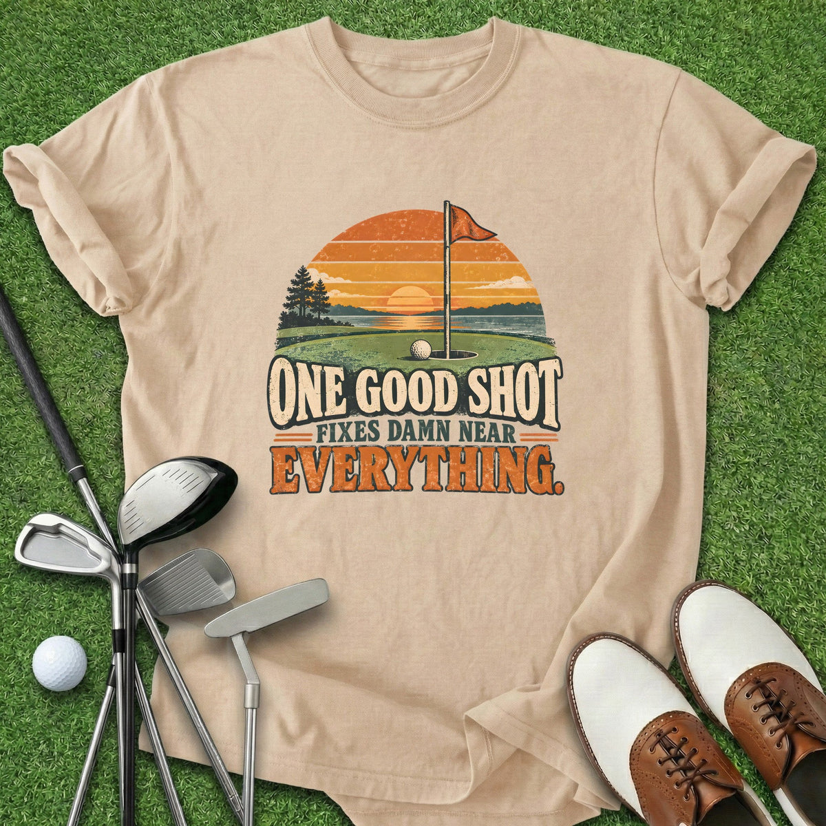 Fixes Everything T-Shirt Gift For Golfer