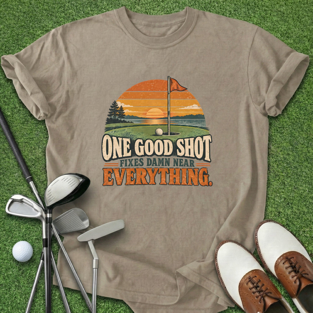 Fixes Everything T-Shirt Gift For Golfer