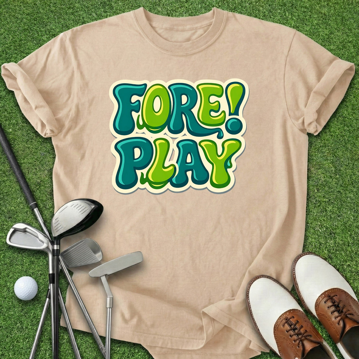 Fore! Play T-Shirt Gift For Golfer