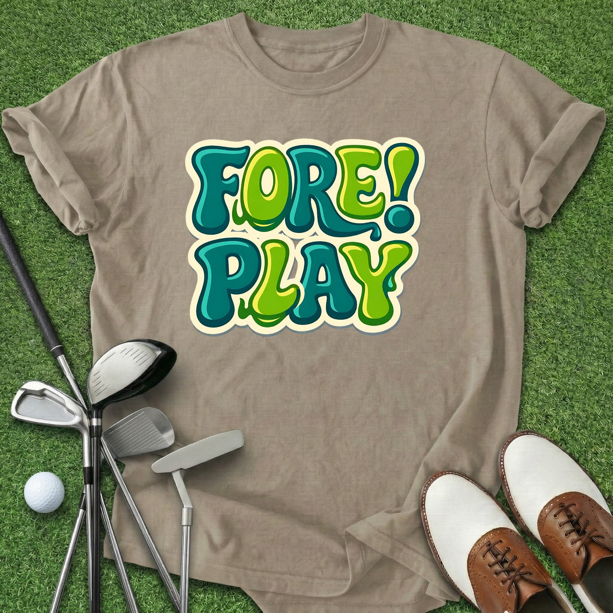 Fore! Play T-Shirt Gift For Golfer