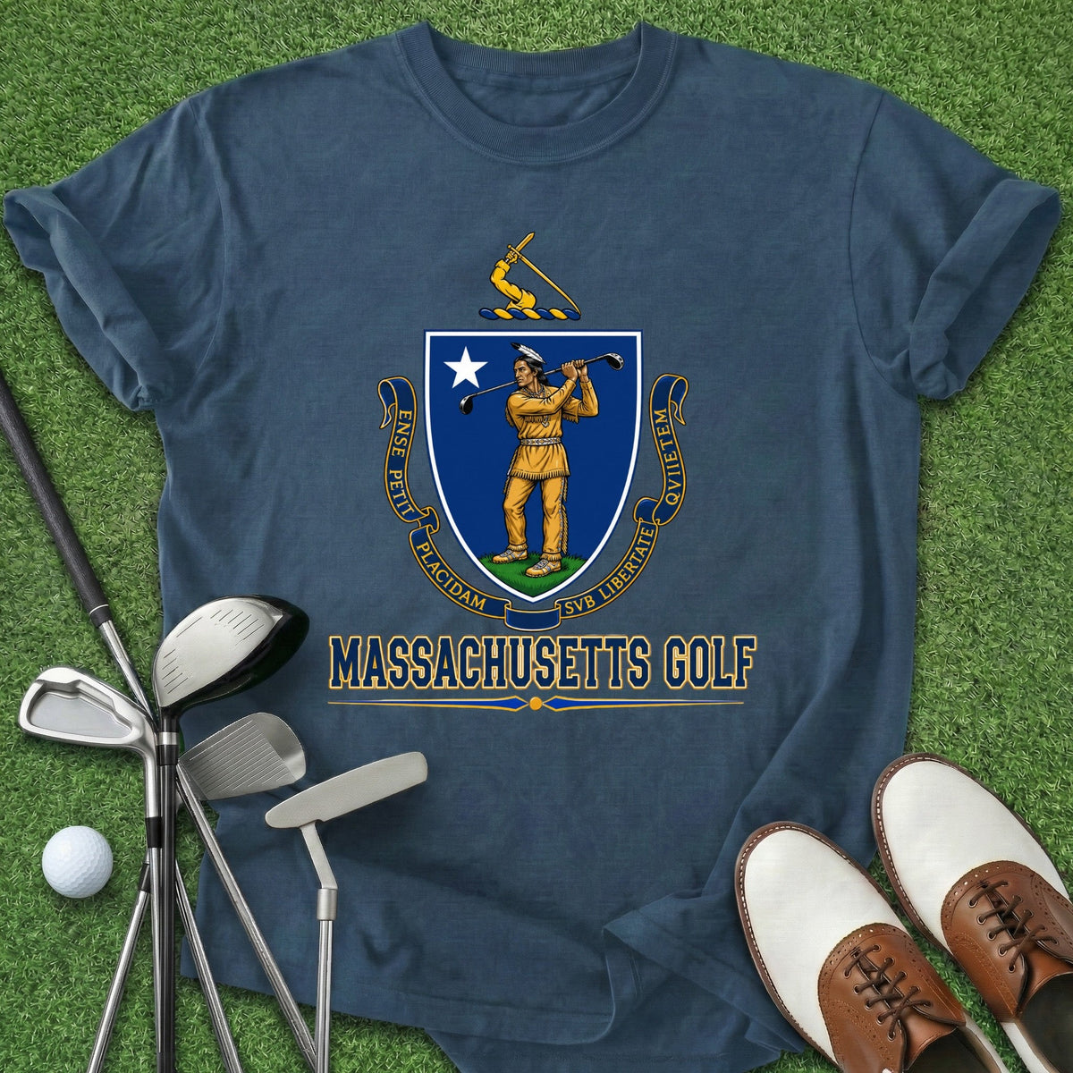 Massachusetts Golf T-Shirt Gift For Golfer