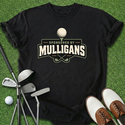 Sponsored By Mulligans T-Shirt Gift For Golfer