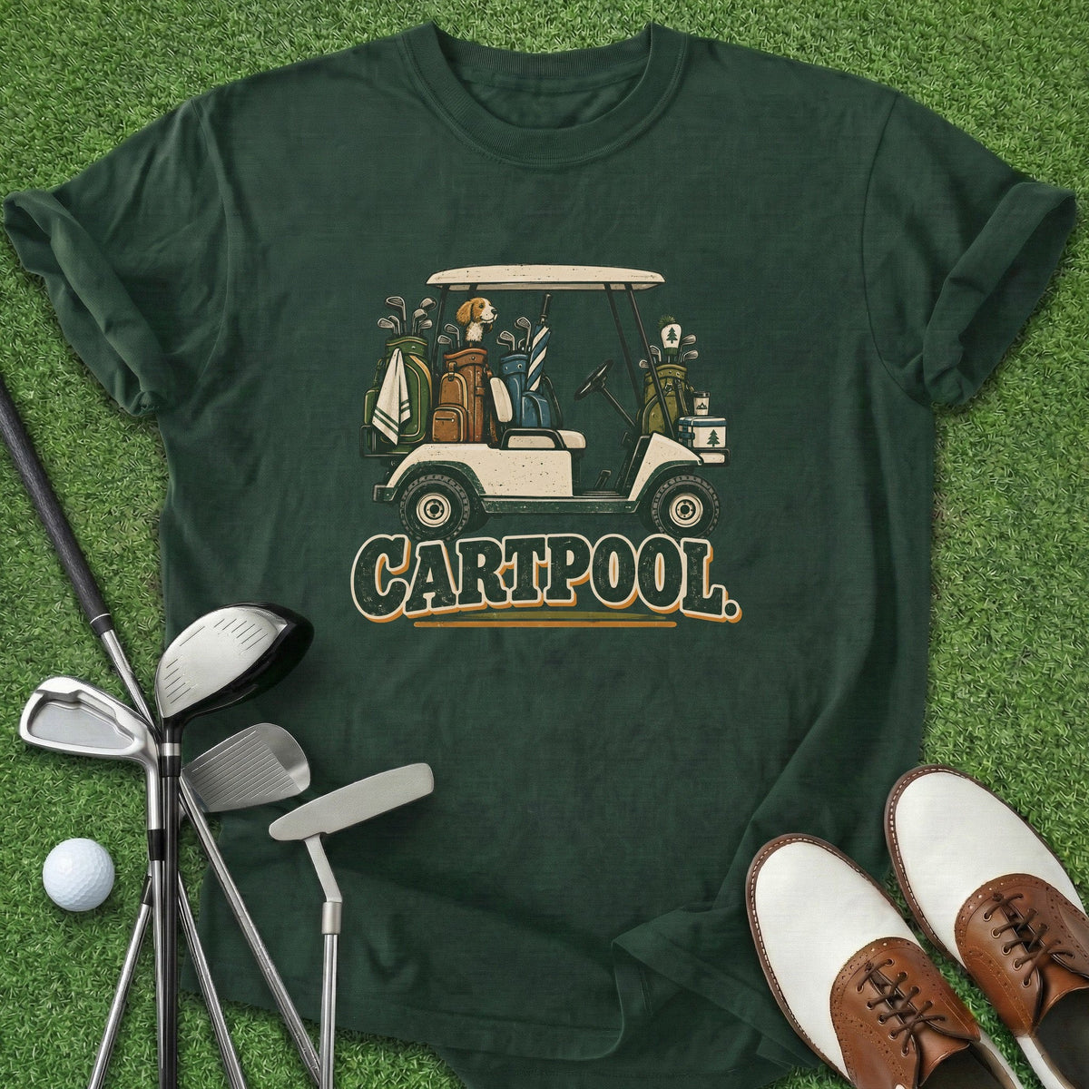 Cartpool T-Shirt Gift For Golfer