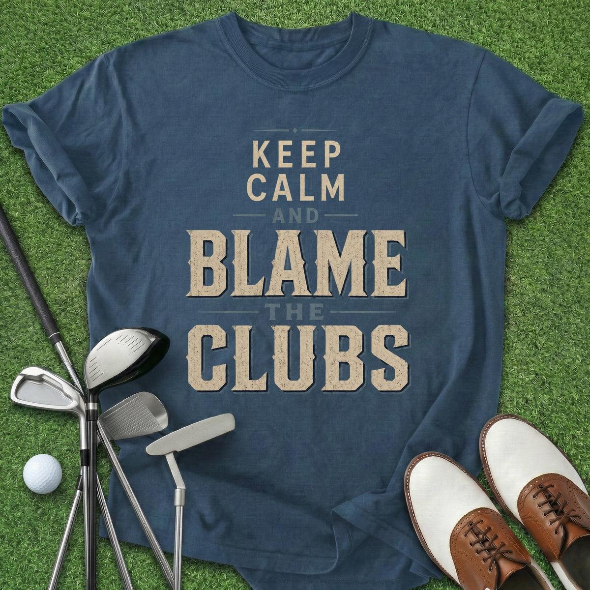 Blame The Clubs T-Shirt Gift For Golfer