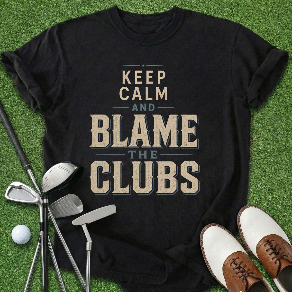 Blame The Clubs T-Shirt Gift For Golfer