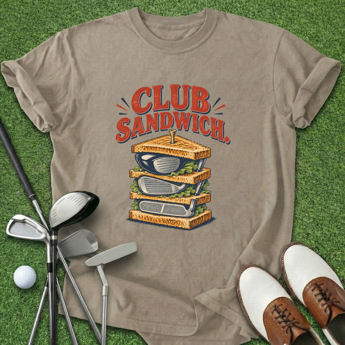 Club Sandwich T-Shirt Gift For Golfer