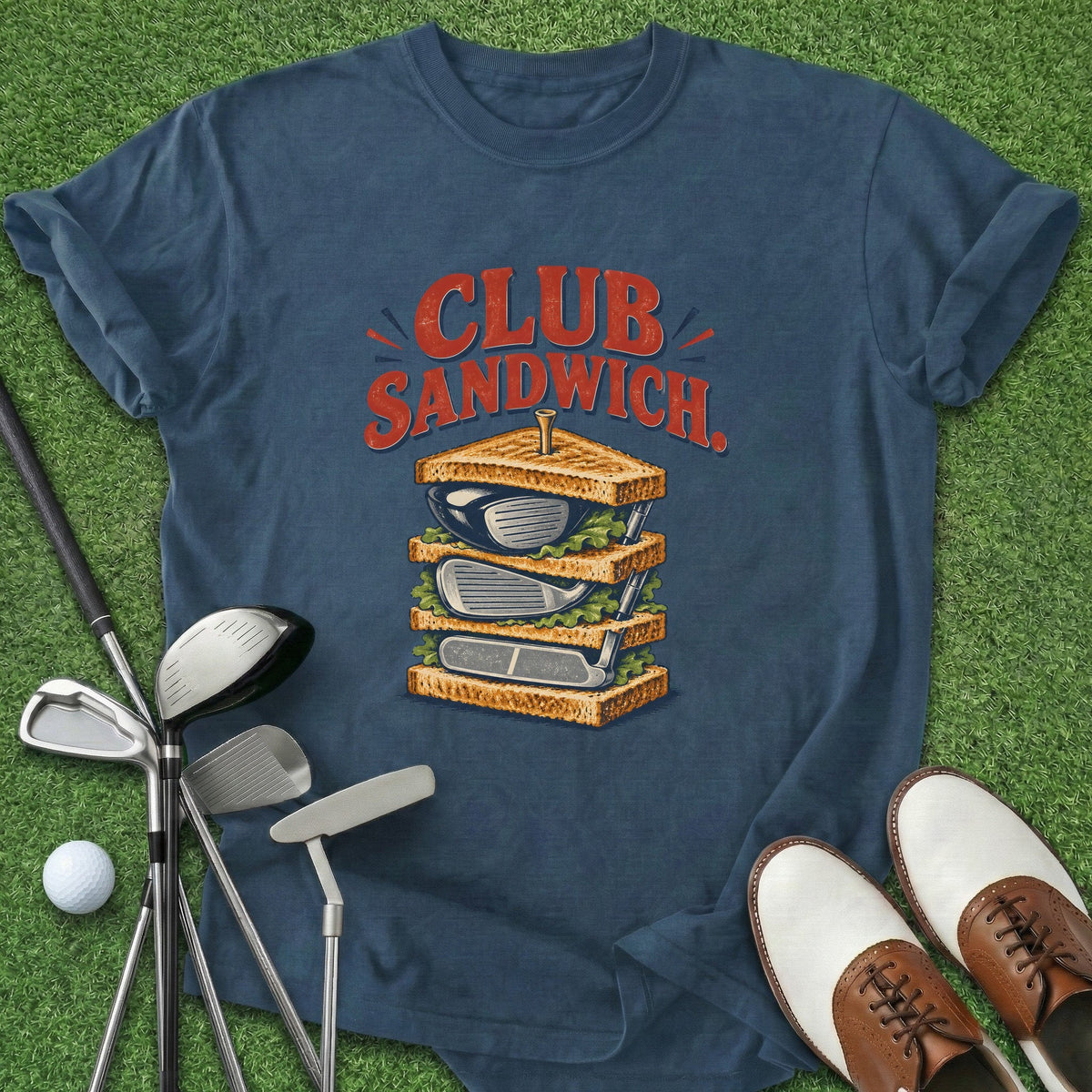 Club Sandwich T-Shirt Gift For Golfer