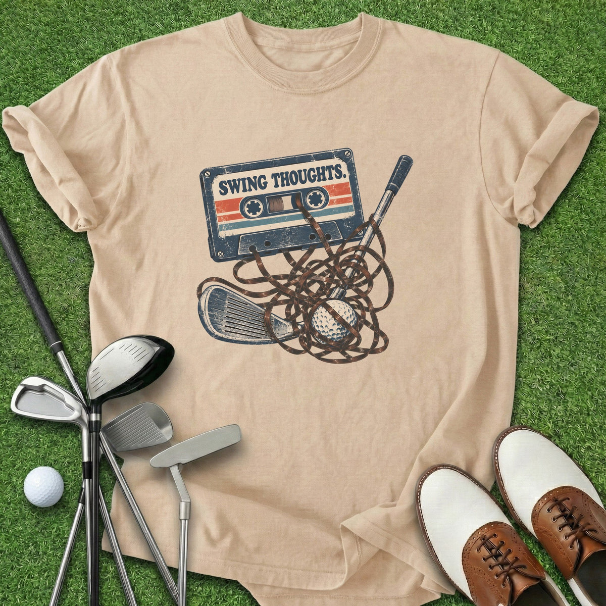Swing Thoughts T-Shirt Gift For Golfer