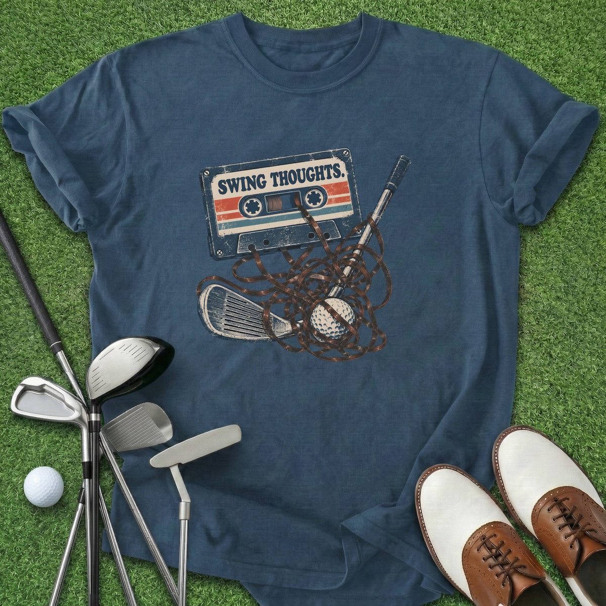 Swing Thoughts T-Shirt Gift For Golfer