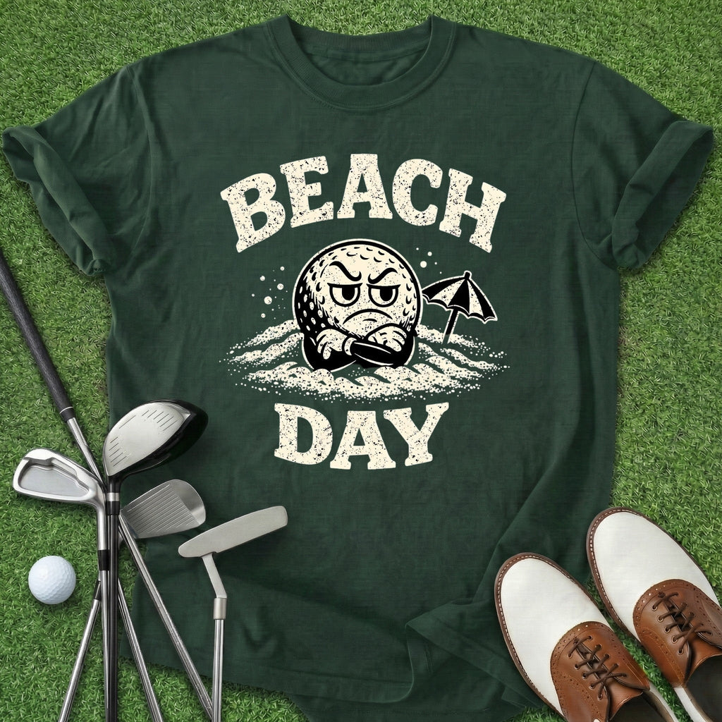 Beach Day T-Shirt Gift For Golfer
