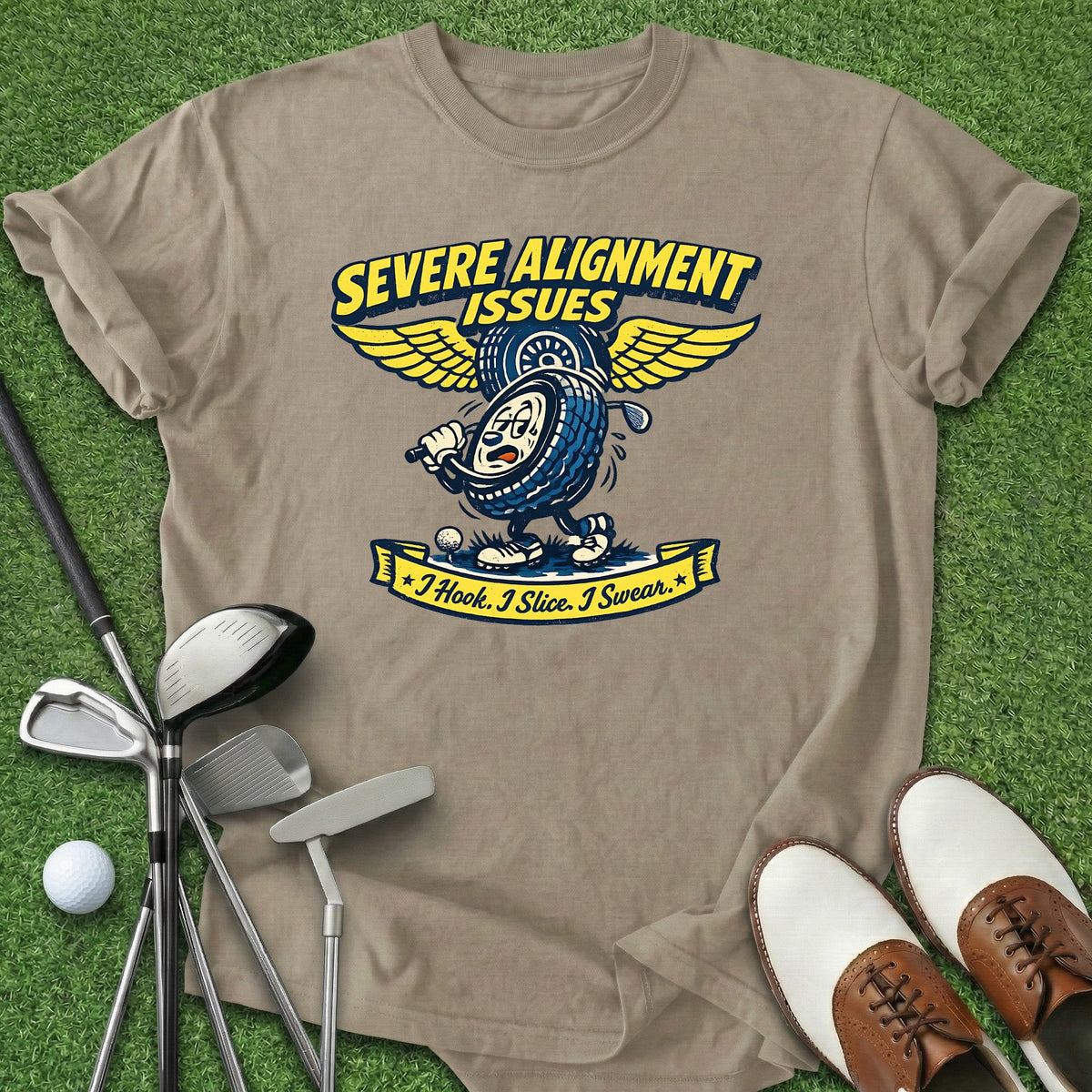 Alignment Issues T-Shirt Gift For Golfer