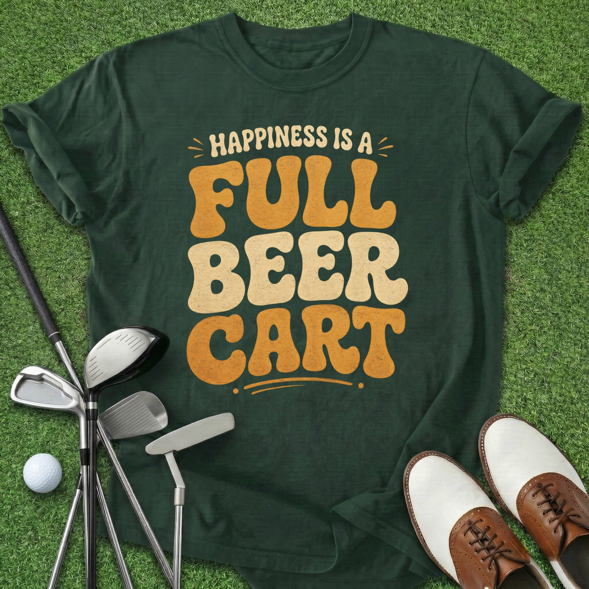 Full Beer Cart T-Shirt Gift For Golfer