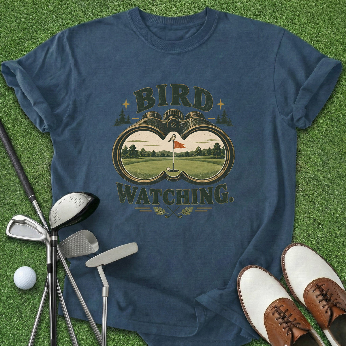Bird Watching T-Shirt Gift For Golfer