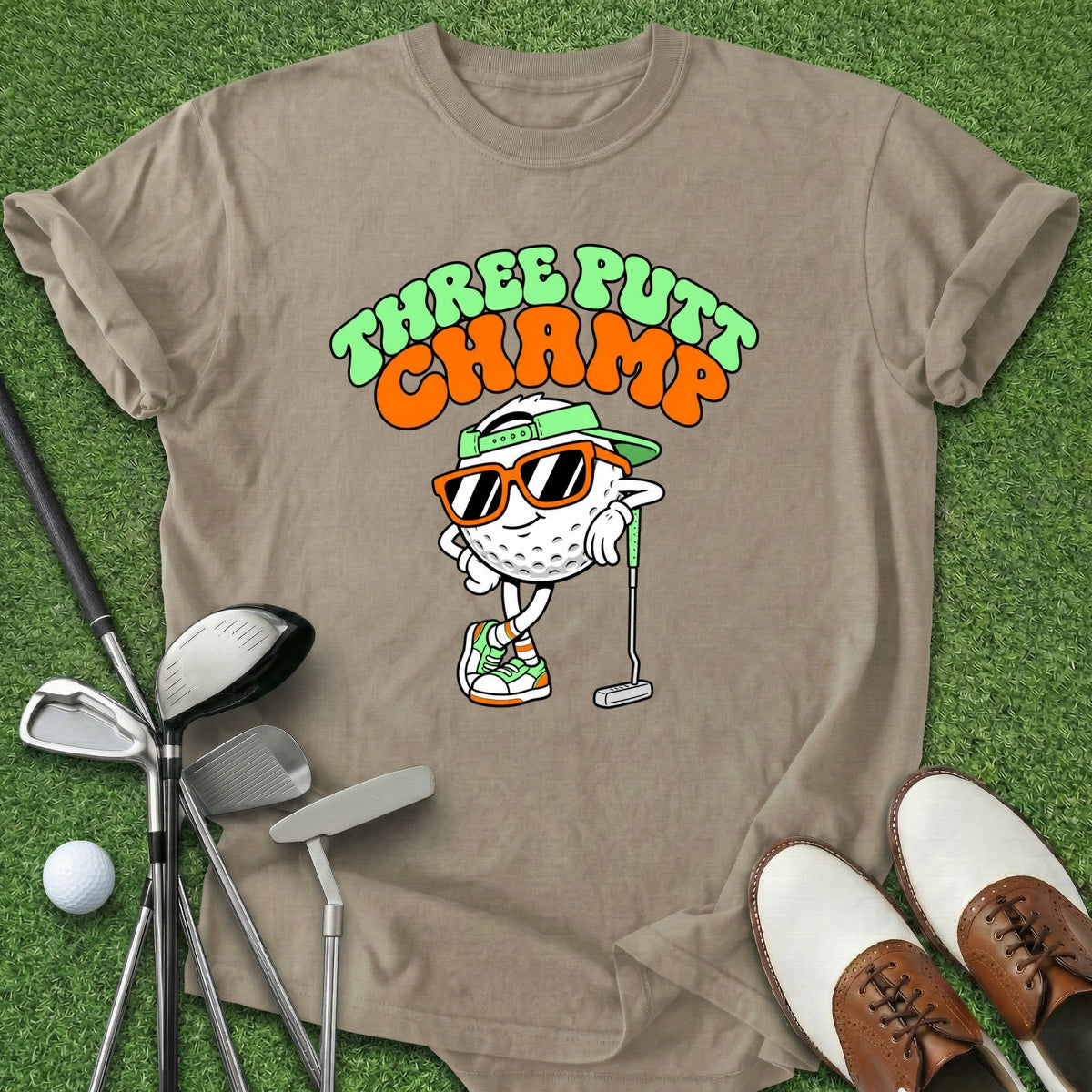 Three Putt Champ T-Shirt Gift For Golfer