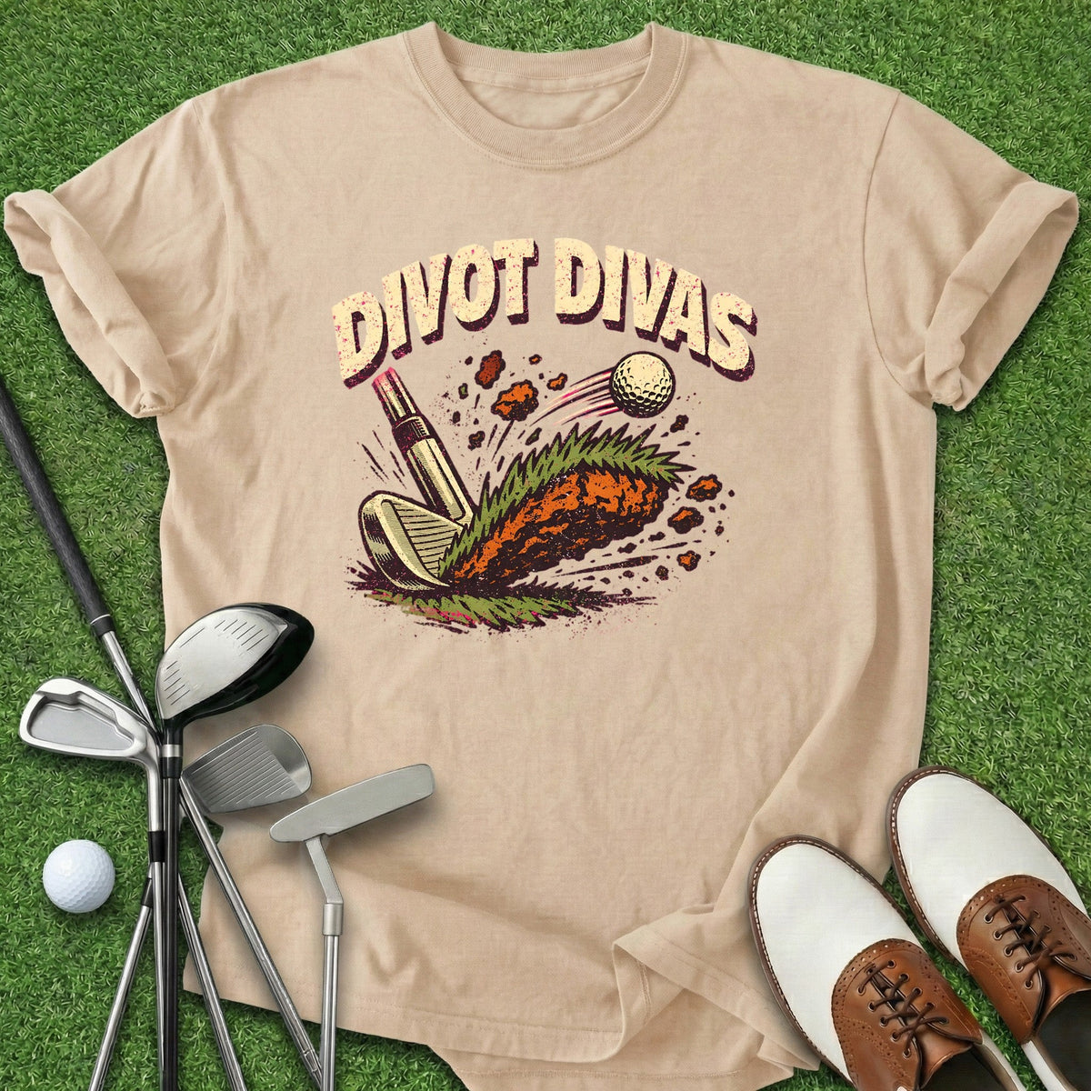 Divot Divas T-Shirt Gift For Golfer