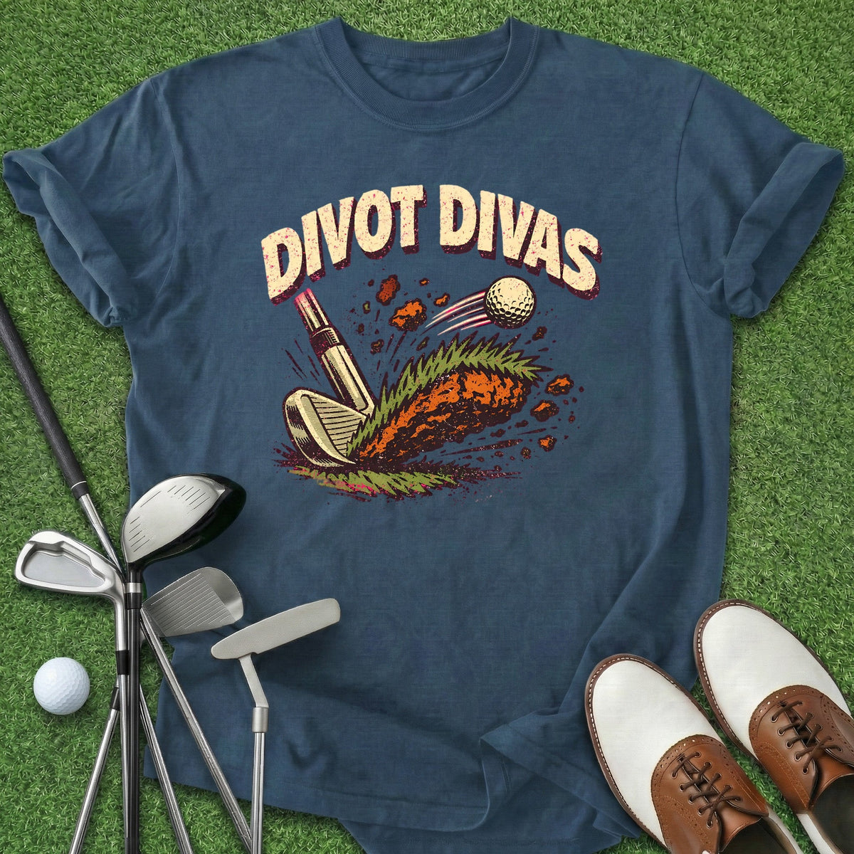 Divot Divas T-Shirt Gift For Golfer